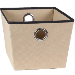 Corbeille beige en tissu avec oeillet