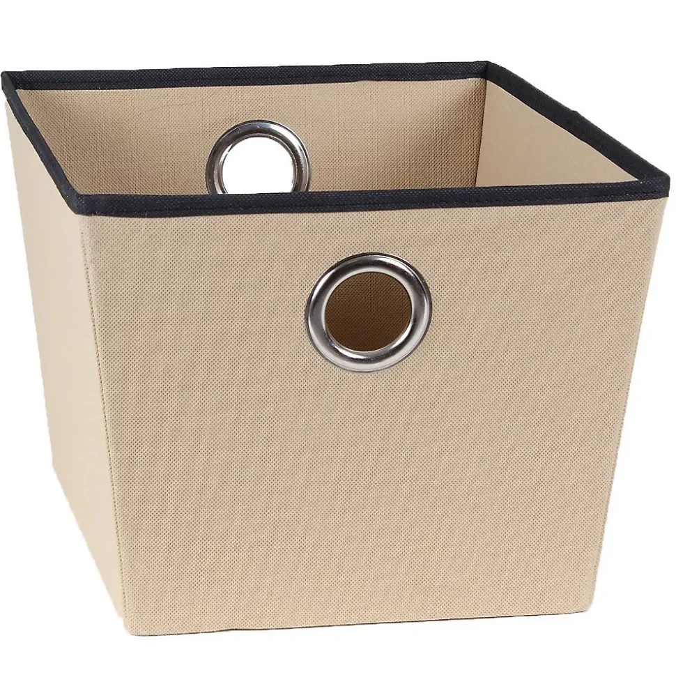 Corbeille beige en tissu avec oeillet