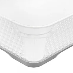 Corbeille de rangement antidérapante A4 pour bureau et école - Gris