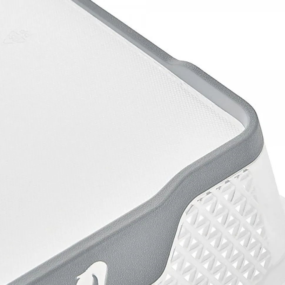Corbeille de rangement antidérapante A5 pour bureau et école - Gris