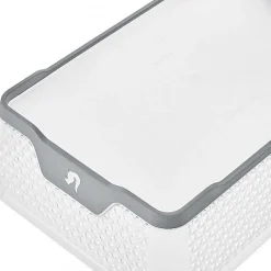 Corbeille de rangement antidérapante A5 pour bureau et école - Gris
