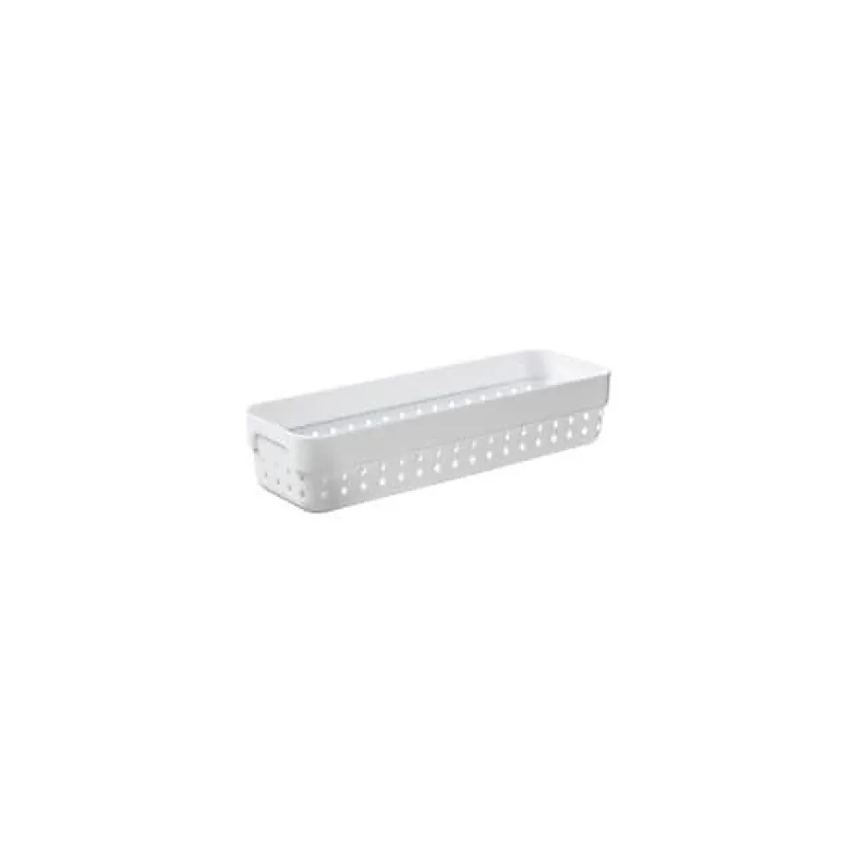 Corbeille de rangement bureau Salle de Bain M - Blanc