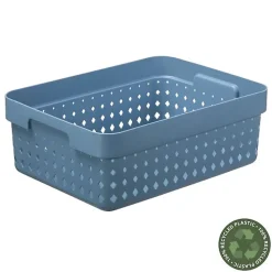 Corbeille de rangement élégante pour salle de bain M - Bleu