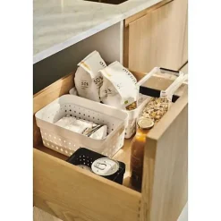 Corbeille de rangement élégante pour salle de bain M - Bleu