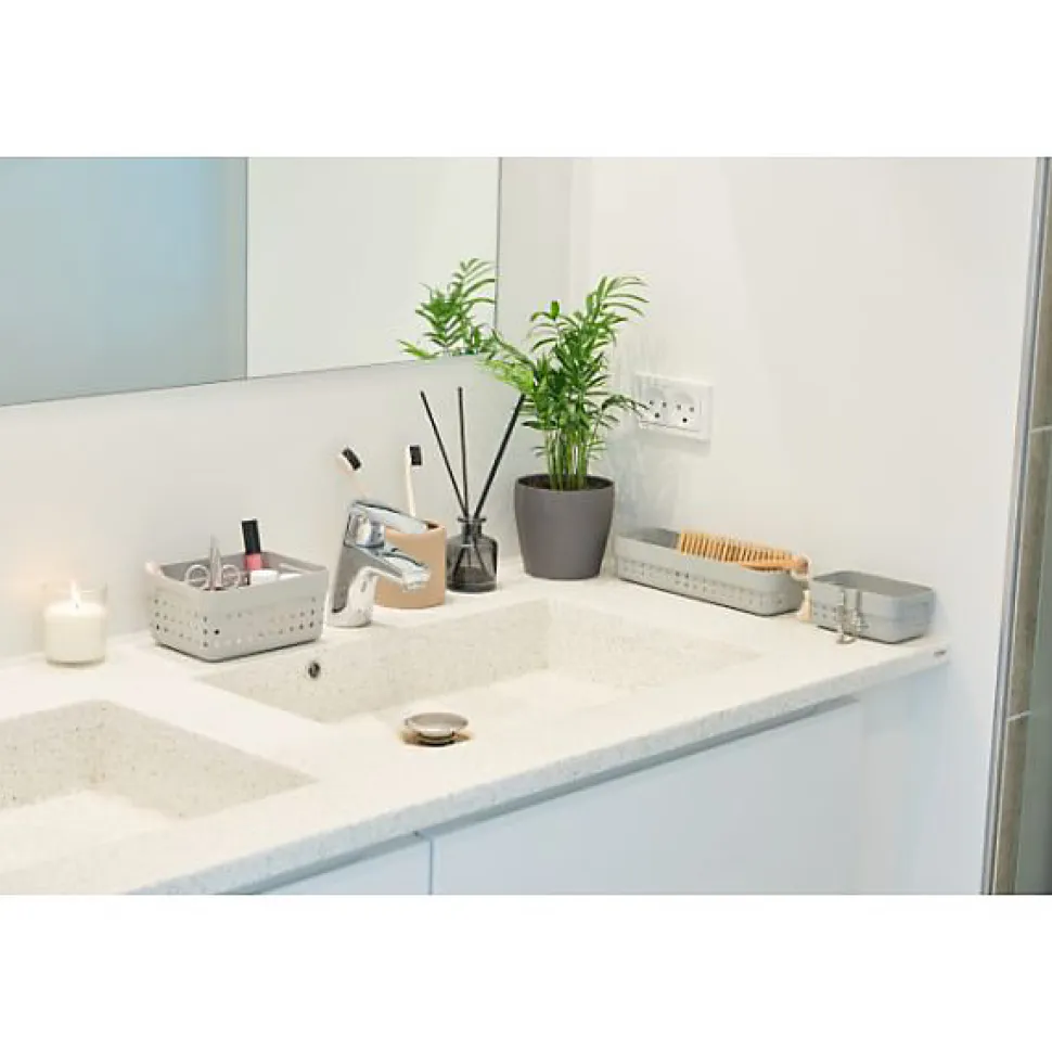 Corbeille de rangement élégante pour salle de bain M - Vert