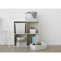 Corbeille de rangement élégante pour salle de bain M - Noir