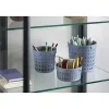 Corbeille de rangement ronde en plastique élégante Seoul L - Bleu