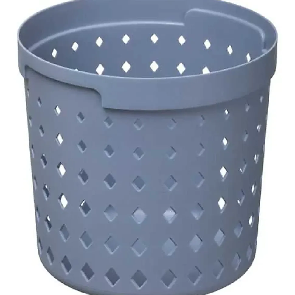 Corbeille de rangement ronde en plastique élégante Seoul L - Bleu