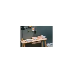 Corbeille design pour bureau ou salle de bain XL - Blanc