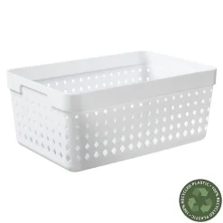Corbeille design pour bureau ou salle de bain XL - Blanc