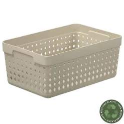 Corbeille design pour bureau ou salle de bain XL - Beige