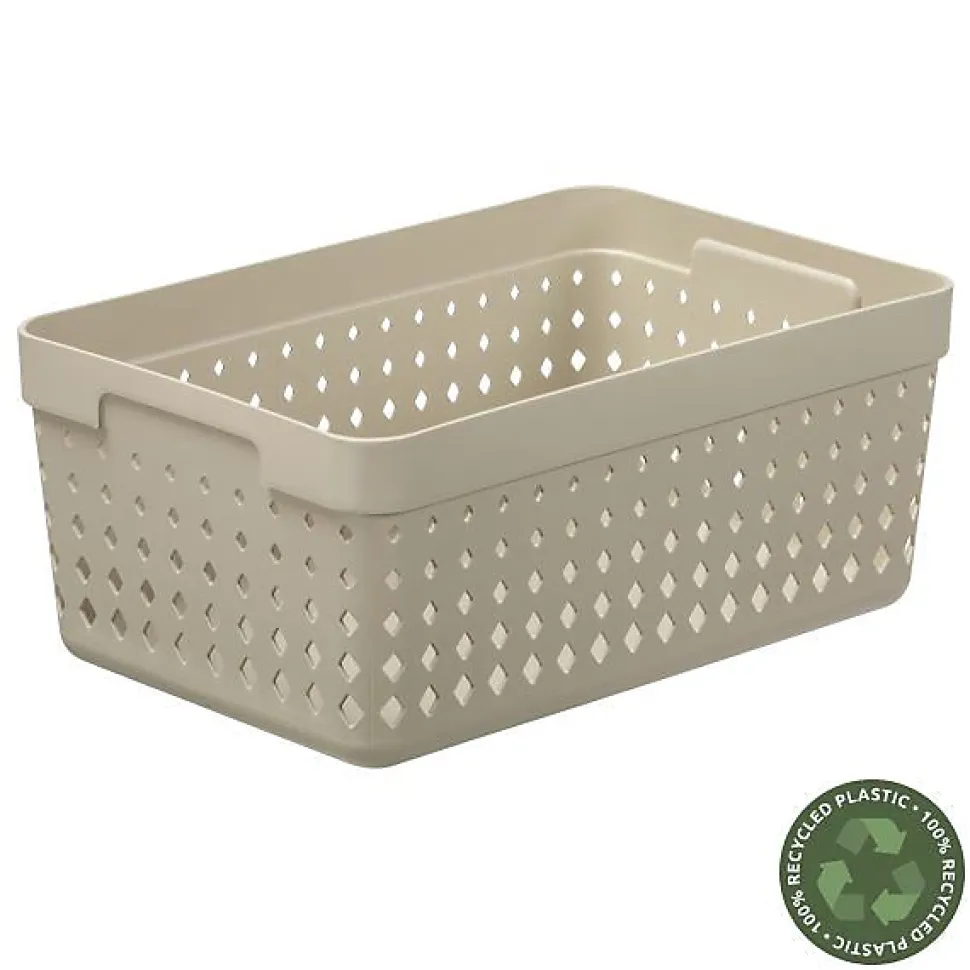 Corbeille design pour bureau ou salle de bain XL - Beige