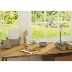 Corbeille design pour bureau ou salle de bain XL - Beige