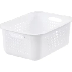Corbeille en plastique recyclé pour salle de bain 10 litres - Blanc