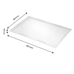 Couvercle pour caisse pleine 600 x 400 x 25 mm - blanc