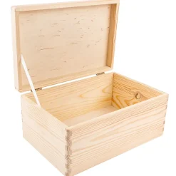 Creative Deco Boite de Rangement en Bois 30 x 20 x 14 cm (+/- 1 cm) - Non Peint - Boîte à Souvenirs - Brut et Non Poncé