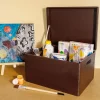 Creative Deco Boite de Rangement en Bois Marron 40 x 30 x 24 cm (+/-1cm) - Couvercle et Poignées - Boîte Souvenirs - Boîte à Jouet