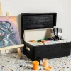 Creative Deco Boite de Rangement en Bois Noir 30 x 20 x 14 cm (+/-1cm) - Couvercle et Poignées - Boîte Souvenirs - Boîte à Jouets