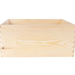 Creative Deco Caisse Bois Rangement Non Peint 30 x 20 x 14 cm (+/- 1cm) - Boîte Rangement Bois Cuisine - Caisse Rangement Bureau