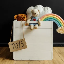 Creative Deco Caisse en Bois Blanc Compatible Étagères KALLAX et EXPIDIT 33 x 37 x 33 cm - Cube de Rangement - Kallax Rangement