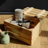 Creative Deco Grande Boite Rangement en Bois Naturel 40 x 30 x 22 cm - avec Couvercle - Boîte Cadeau Coffre Malle Vintage