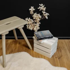 Creative Deco Grande Boite Rangement en Bois Blanc 27,5 x 20 x 21,5 cm - avec Couvercle - Boîte Cadeau Coffre Malle Vintage