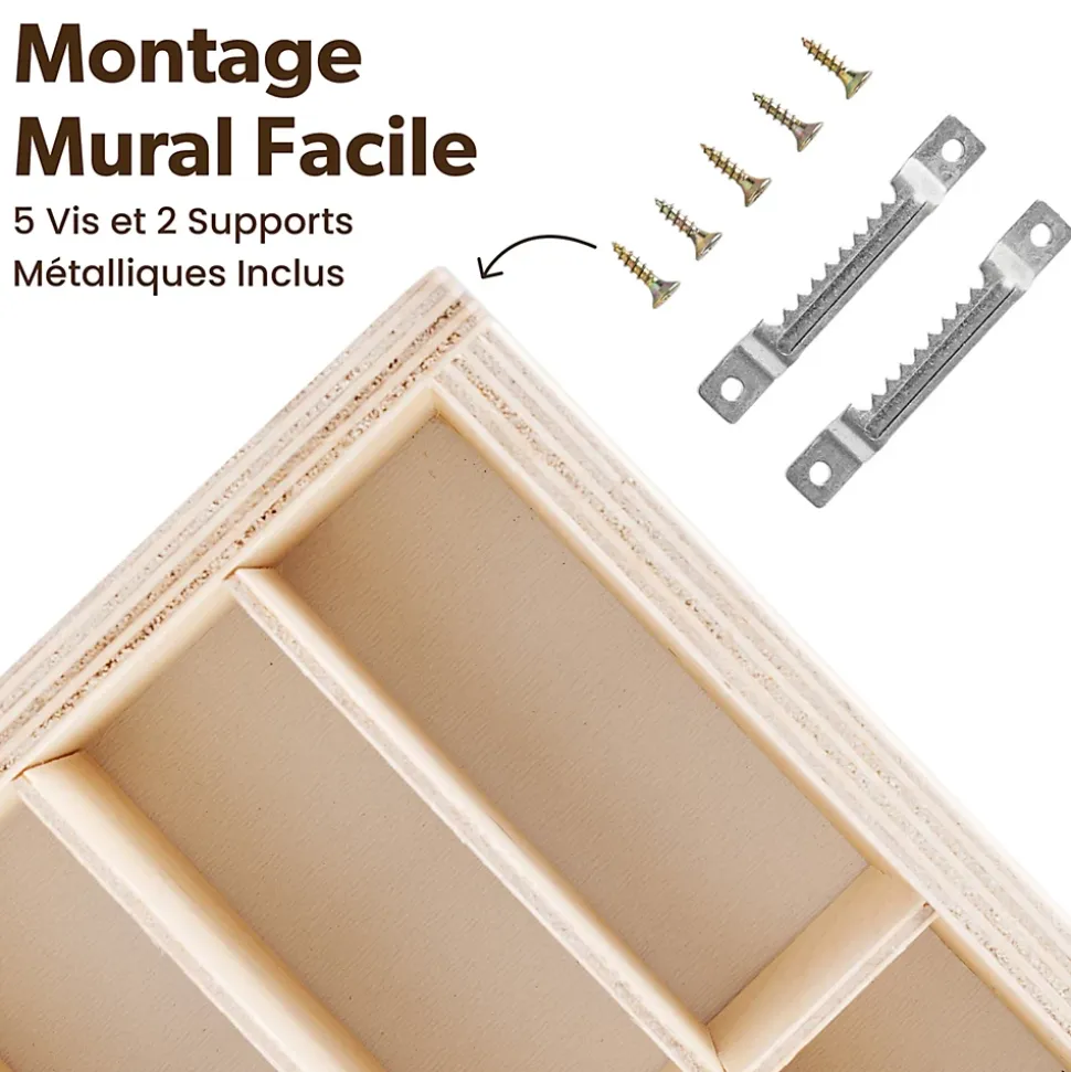 Creative Deco Étagère Murale en Bois pour 80 Voitures de Collection - Compartiments Ajustables Vitrine Verticale 78,5 x 40 x 4,5cm