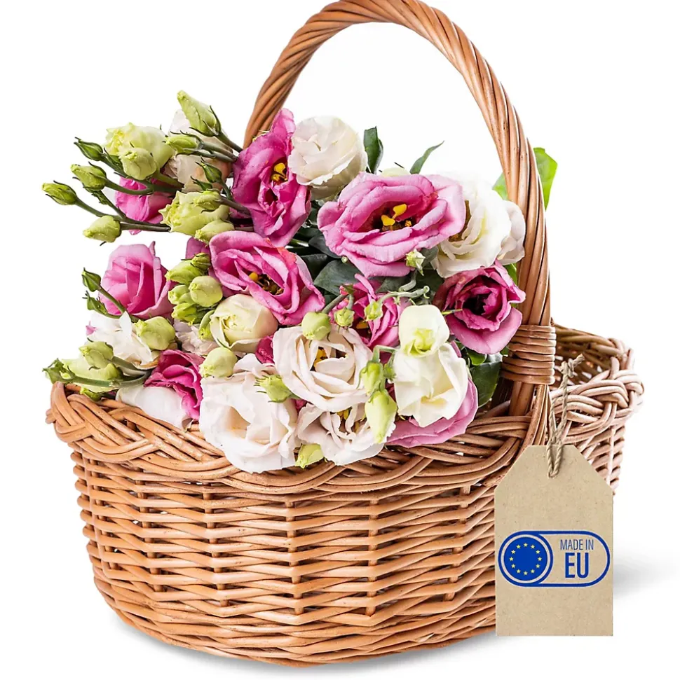 Creative Home Panier de Pâques en Osier 35 x 30 x 35 cm - Tissé à la Main, Brun Naturel, Rangement Polyvalent, Pique-Nique