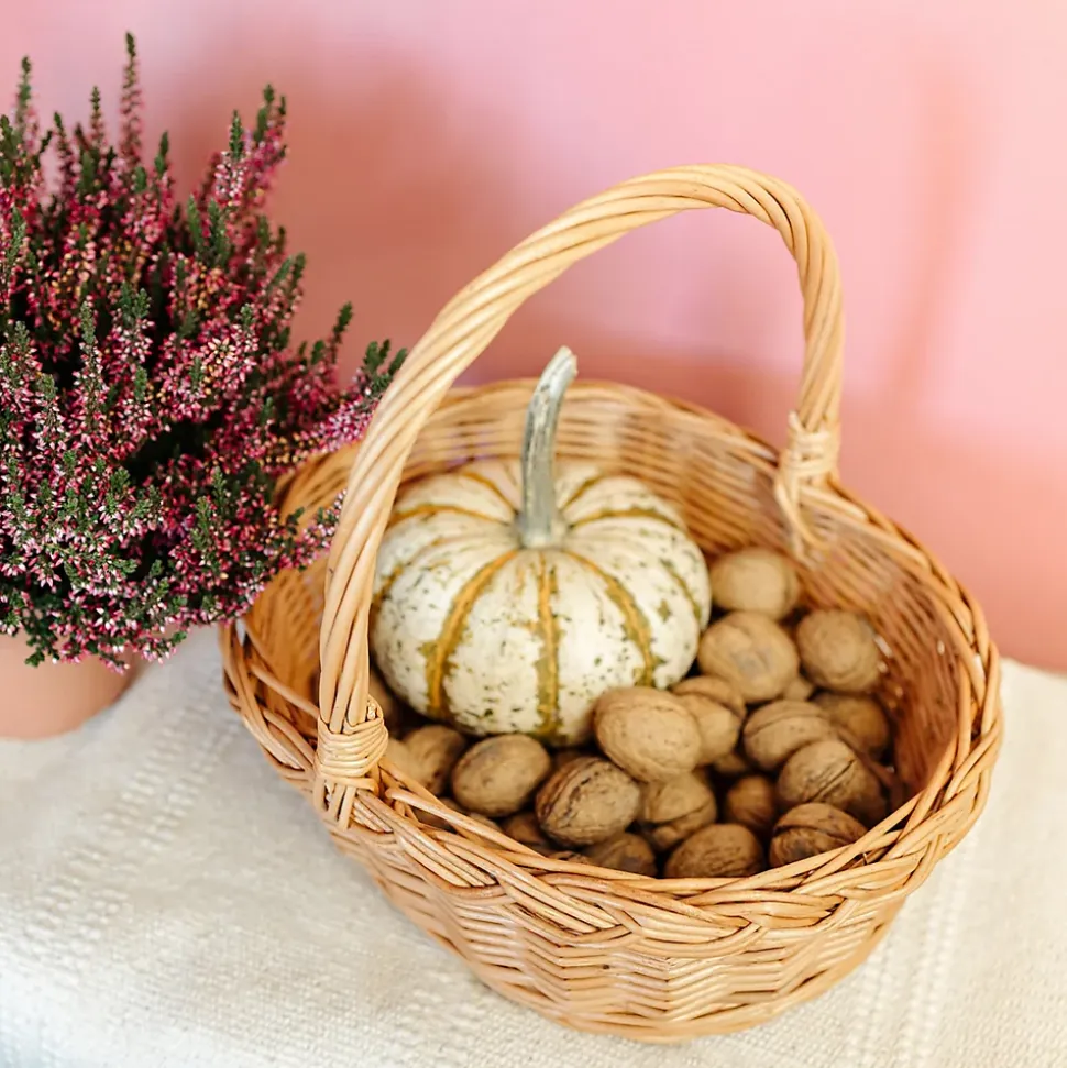 Creative Home Panier de Pâques en Osier 35 x 30 x 35 cm - Tissé à la Main, Brun Naturel, Rangement Polyvalent, Pique-Nique