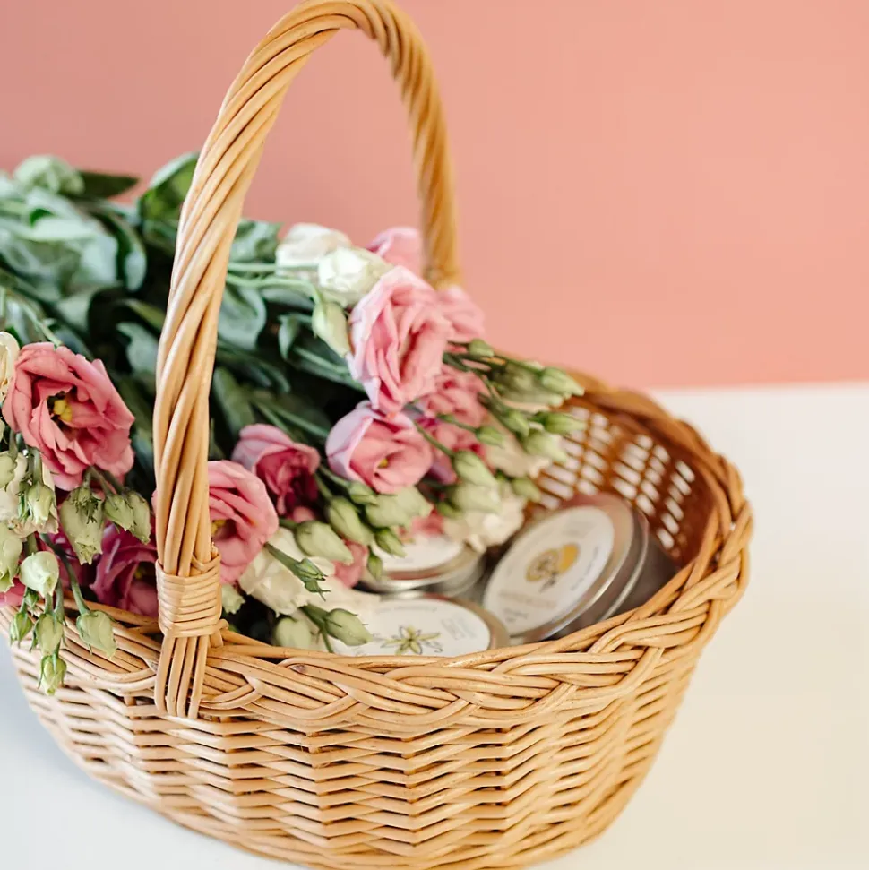 Creative Home Panier de Pâques en Osier 35 x 30 x 35 cm - Tissé à la Main, Brun Naturel, Rangement Polyvalent, Pique-Nique