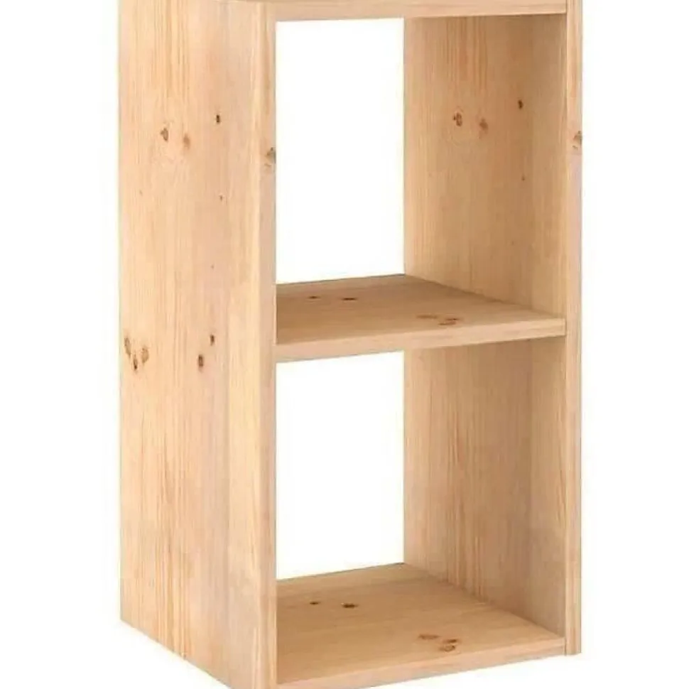 Cube 2 cases Dinamic - ASTIGARRAGA KIT LINE - Pin massif - Meuble de salon - Style campagne - 71x33x36 cm