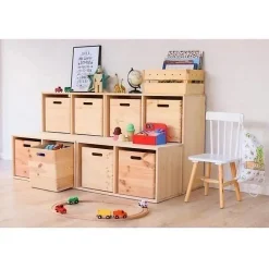Cube 2 cases Dinamic - ASTIGARRAGA KIT LINE - Pin massif - Meuble de salon - Style campagne - 71x33x36 cm