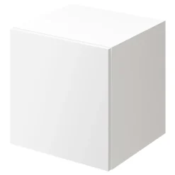 Cube de rangement avec porte blanche GoodHome Atomia H. 37,5 x L. 37,5 x P. 37 cm