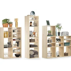 Cube de rangement en pin massif Dinamic Tablette intermédiaire