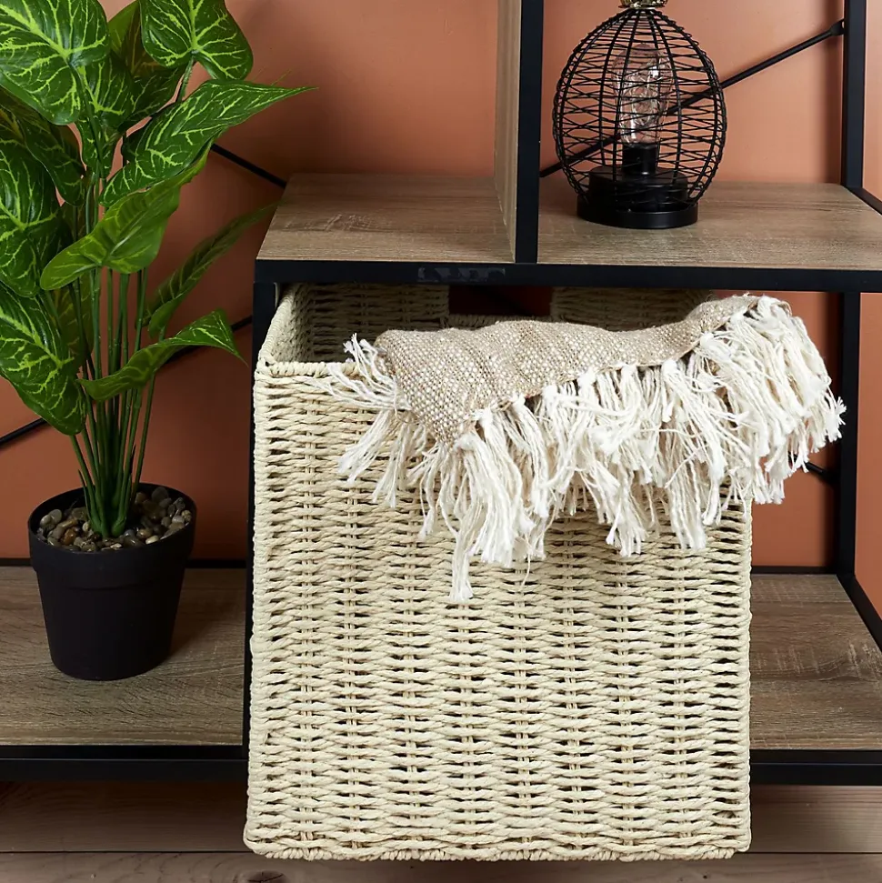 Cube de rangement tressé pliable