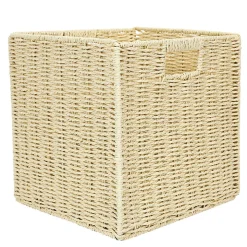 Cube de rangement tressé pliable