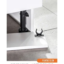 Cuisineandcie - Colonne de cuisine étagère ouverte Bellissi Blanc L 20 cm