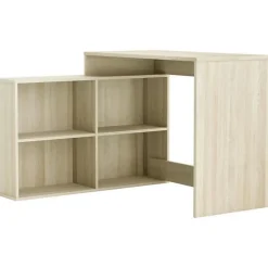 DEMEYERE Bureau d'angle contemporain décor chene Shannon - L 112 cm - NAGANO