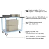 Desserte de bureau double poignée silencieux - 3 plateaux 1000x600mm - Charge max 250kg - 880702522