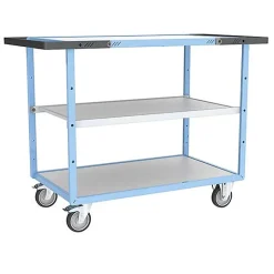 Desserte de bureau double poignée silencieux - 3 plateaux 1000x600mm - Charge max 250kg - 880702522