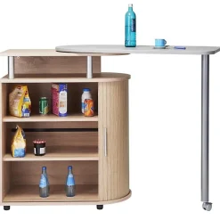Desserte de cuisine Beaux Meubles Pas Chers chêne pivotante 110x55 cm