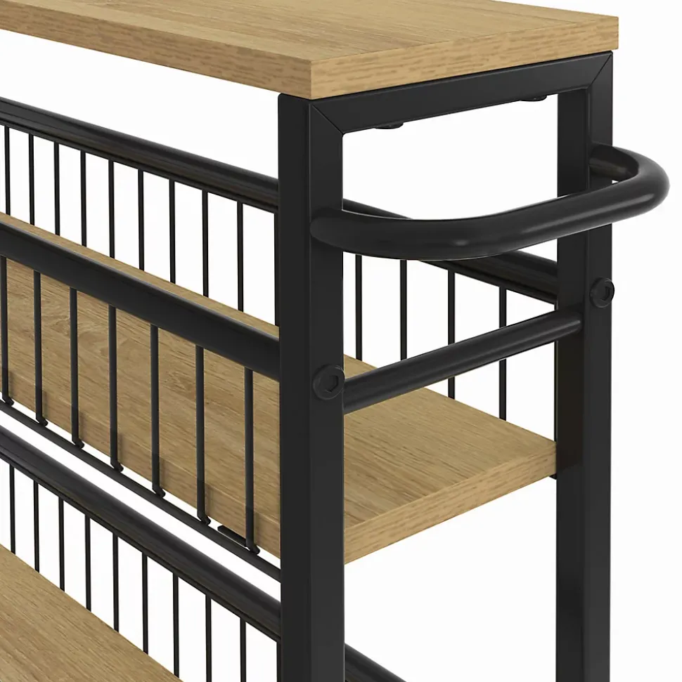 Desserte de cuisine gains de place DETROIT 4 niveaux sur roulettes design industriel