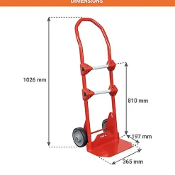 Diable - Bavette fixe - 2 barres de maintien - 180kg - 810010387/BM
