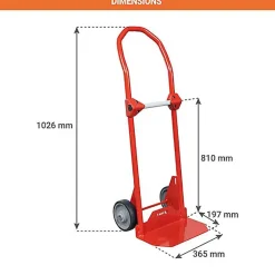 Diable - Bavette fixe - 1 barre de maintien - 180kg - 810010387