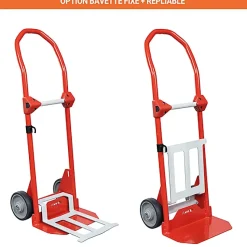 Diable - Bavette fixe + repliable - 2 barres de maintien - 180kg - 810010388/BM