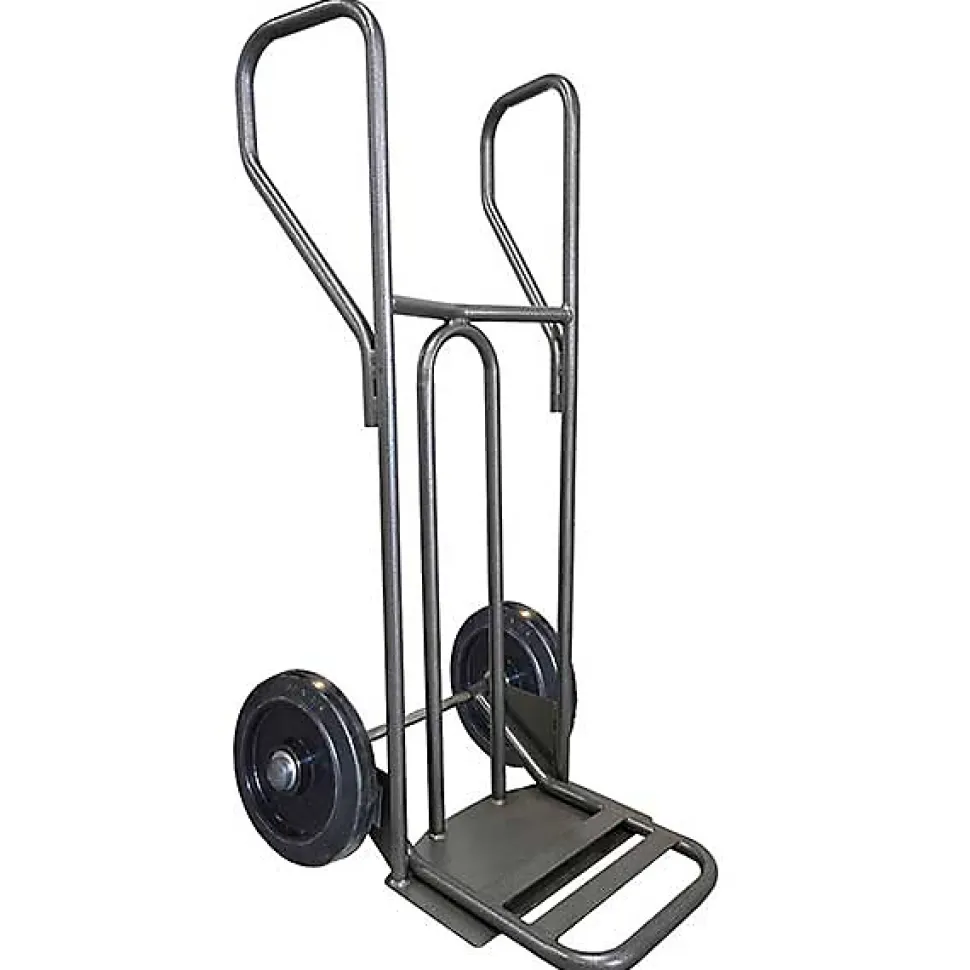 Diable - Pelle fixe 348x405mm - charge 250kg - Roues caout. élast. noir silencieux - DVPF1-RSN-BR