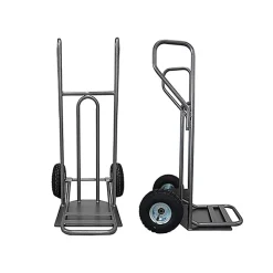Diable - Pelle fixe 238x405mm - charge 250kg - Roues pneumatiques - DVPF2-RG-BR