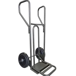 Diable - Pelle fixe 238x405mm - charge 250kg - Roues caout. élast. noir silencieux - DVPF2-RSN-BR