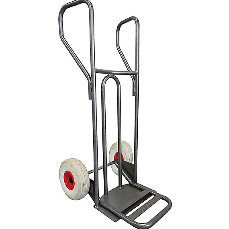 Diable - Pelle fixe 348x405mm - charge 250kg - Roues increvables non tachantes silenc. - DVPF1-RINC-BR