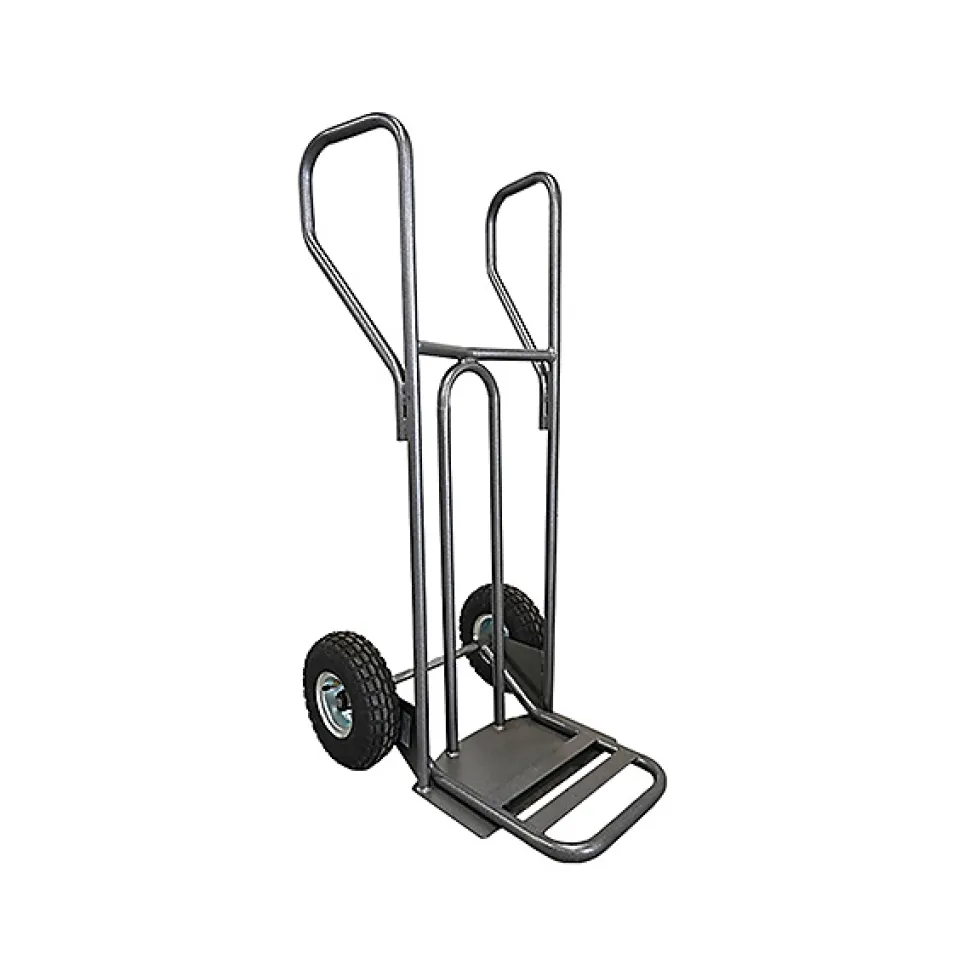 Diable - Pelle fixe 348x405mm - charge 250kg - Roues pneumatiques - DVPF1-RG-BR